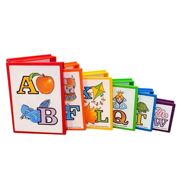Vintage 1987 Tuppertoys Bookworm ABC Alphabet Nesting Books Kids Toy Complete - Picture 1 of 13
